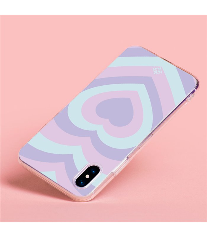 Funda para [ TCL 40R 5G ] Dibujo Tendencias [ Corazones Superpuestos Tonos Pastel ] 