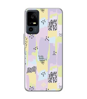 Funda para [ TCL 40R 5G ] Dibujo Tendencias [ Patron Pinceladas Coloridas Con Estampado ] de Silicona Flexible