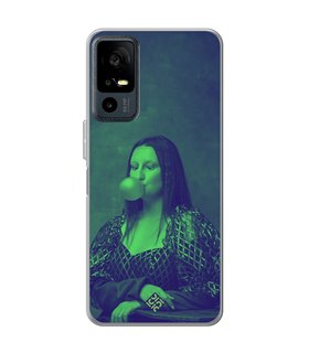 Funda para [ TCL 40R 5G ] Dibujo Auténtico [ Mona Lisa Moderna ] de Silicona Flexible para Smartphone 