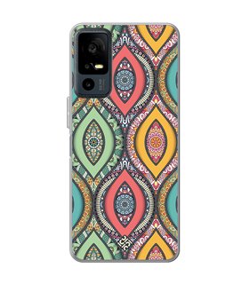 Funda para [ TCL 40R 5G ] Dibujo Auténtico [ Ojo de Hamsa Mandala ] de Silicona Flexible