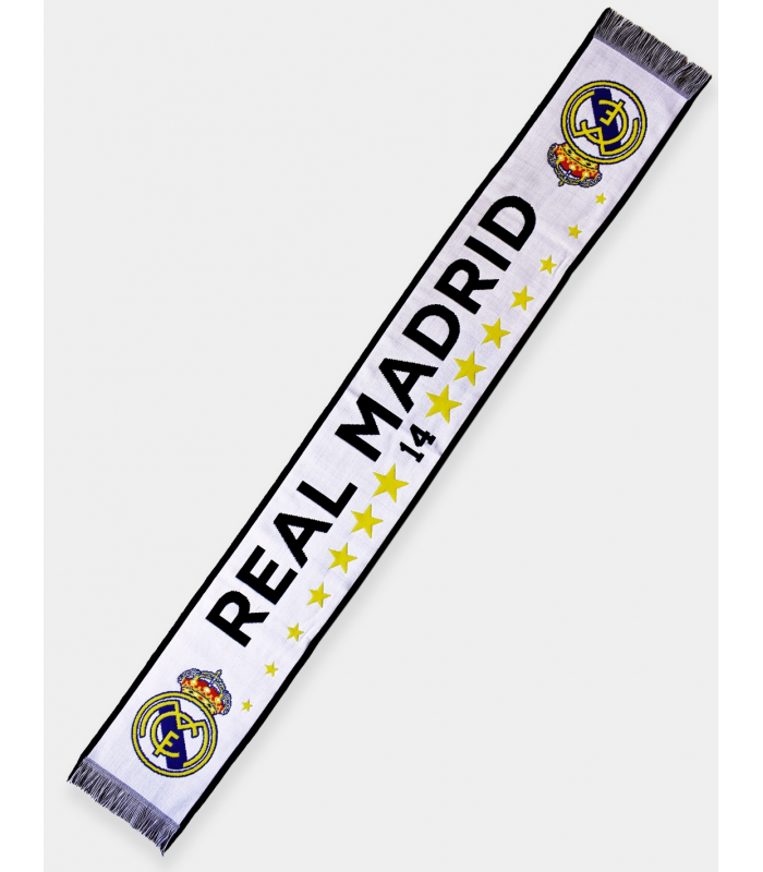BUFANDA REAL MADRID GRIS/BLANCO UCL