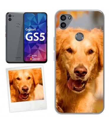 Personaliza tu Funda Gigaset GS5 de Silicona Flexible Transparente Carcasa Case Cover de Gel TPU para Smartphone