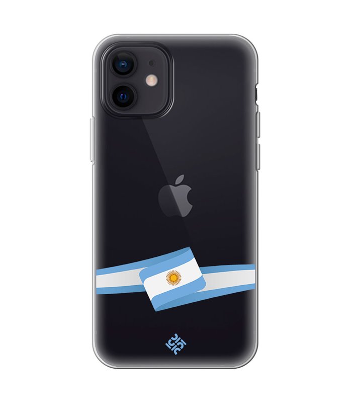 Funda para  [ iPhone 12 ] Bandera Paises [ Bandera Argentina ] de Silicona Flexible para Smartphone