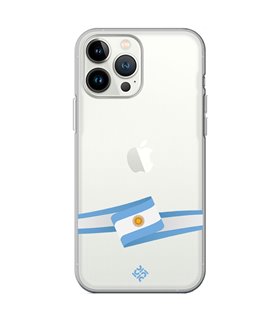 Funda para  [ iPhone 13 Pro ] Bandera Paises [ Bandera Argentina ] de Silicona Flexible para Smartphone