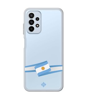 Funda para  [ Samsung Galaxy A23 5G ] Bandera Paises [ Bandera Argentina ] Silicona Flexible Smartphone