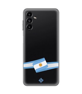 Funda para  [ Samsung Galaxy A04s ] Bandera Paises [ Bandera Argentina ] de Silicona Flexible para Smartphone