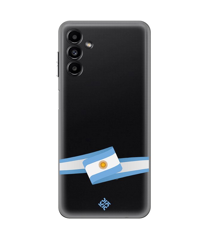 Funda para  [ Samsung Galaxy A04s ] Bandera Paises [ Bandera Argentina ] de Silicona Flexible para Smartphone
