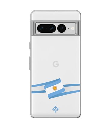 Funda para  [ Google Pixel 7 Pro ] Bandera Paises [ Bandera Argentina ] de Silicona Flexible para Smartphone