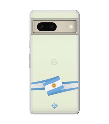 Funda para  [ Google Pixel 7 ] Bandera Paises [ Bandera Argentina ] de Silicona Flexible para Smartphone