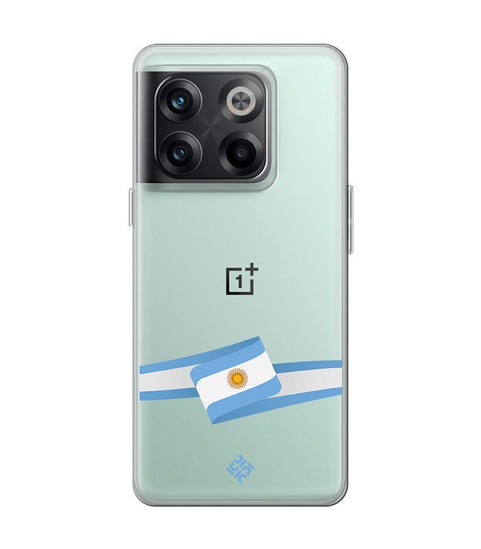 Funda para  [ OnePlus 10T ] Bandera Paises [ Bandera Argentina ] de Silicona Flexible para Smartphone