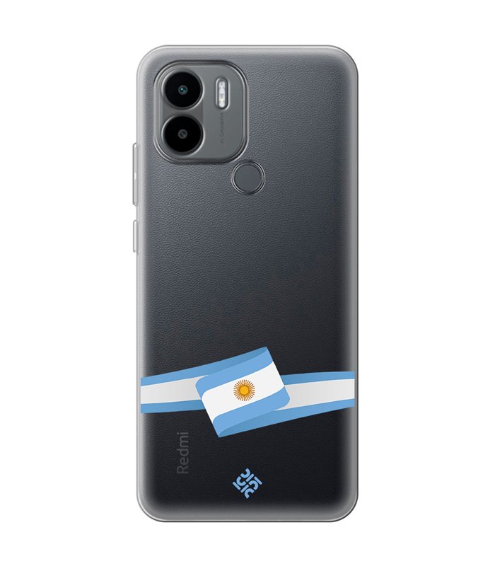 Funda para  [ Xiaomi Redmi A1 Plus ] Bandera Paises [ Bandera Argentina ] de Silicona Flexible para Smartphone