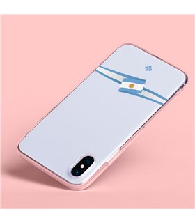 Funda para  [ Honor X8 5G ] Bandera Paises [ Bandera Argentina ] de Silicona Flexible para Smartphone