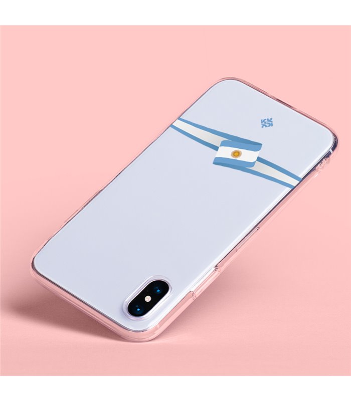 Funda para  [ Honor X8 5G ] Bandera Paises [ Bandera Argentina ] de Silicona Flexible para Smartphone