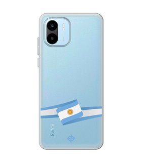 Funda para  [ Xiaomi Redmi A1 ] Bandera Paises [ Bandera Argentina ] de Silicona Flexible para Smartphone