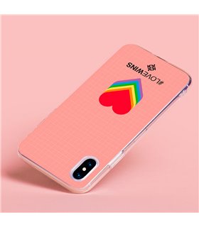 Funda para [ Samsung Galaxy S23 Ultra ] Dibujo Auténtico [ Corazones - Love Wins ] de Silicona Flexible para Smartphone