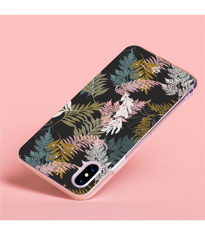 Funda para [ Samsung Galaxy S23 Ultra ] Dibujo Botánico [ Diseño de hojas ] de Silicona Flexible para Smartphone