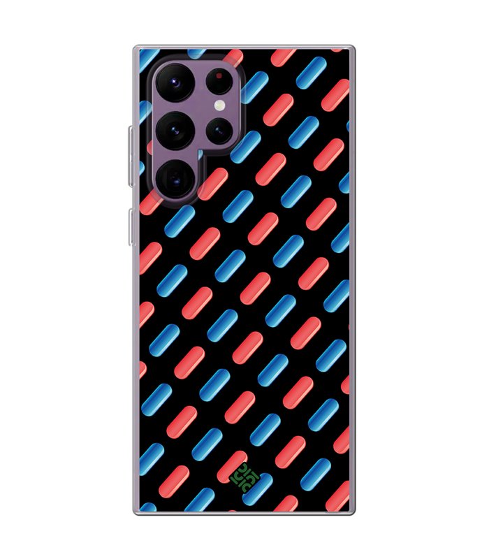 Funda para [ Samsung Galaxy S23 Ultra ] Cine Fantástico [ Pildora Roja y Azul ] de Silicona Flexible para Smartphone