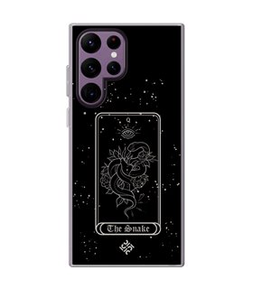 Funda para [ Samsung Galaxy S23 Ultra ] Dibujo Esotérico [ Carta del Tarot - The Snake ] de Silicona Flexible