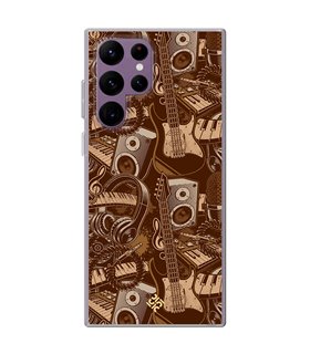 Funda para [ Samsung Galaxy S23 Ultra ] Diseño Música [ Ilustración Instrumentos Musicales - Arte musical ] 