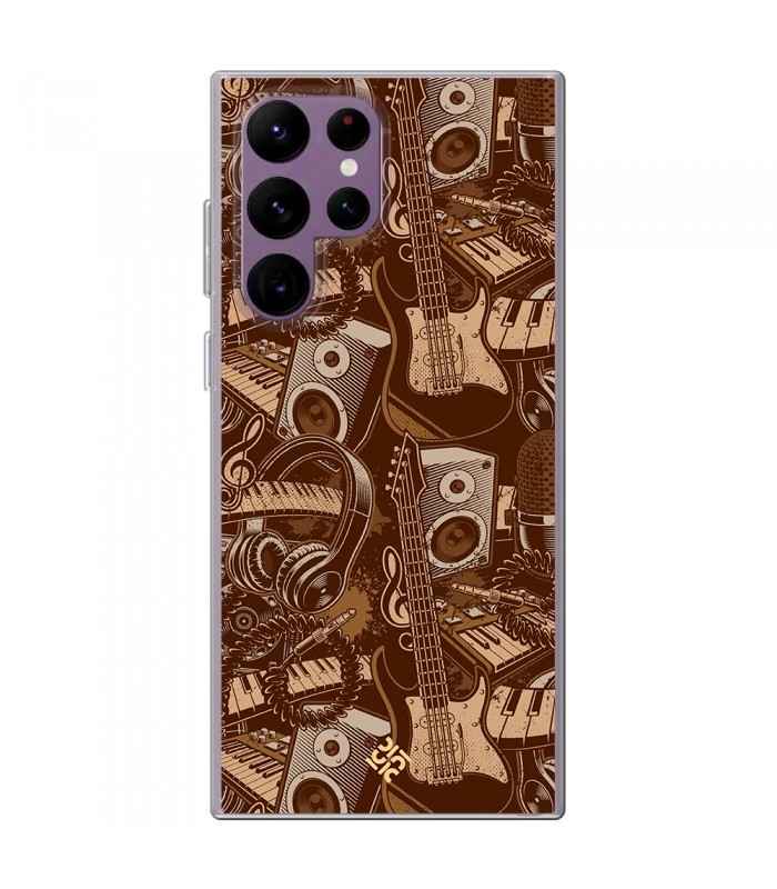 Funda para [ Samsung Galaxy S23 Ultra ] Diseño Música [ Ilustración Instrumentos Musicales - Arte musical ] 