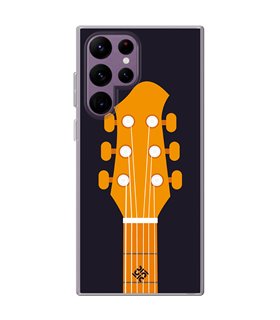 Funda para [ Samsung Galaxy S23 Ultra ] Diseño Música [ Mástil y Pala de Guitarra ] de Silicona Flexible