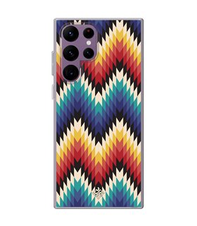 Funda para [ Samsung Galaxy S23 Ultra ] Dibujo Tendencias [ Patron Geométrico ] de Silicona Flexible