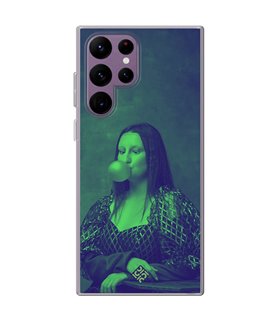 Funda para [ Samsung Galaxy S23 Ultra ] Dibujo Auténtico [ Mona Lisa Moderna ] de Silicona Flexible para Smartphone 