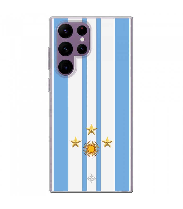 Funda para [ Samsung Galaxy S23 Ultra ] Copa del Mundo [ Mundial Argentina 2022 ] de Silicona Flexible para Smartphone 