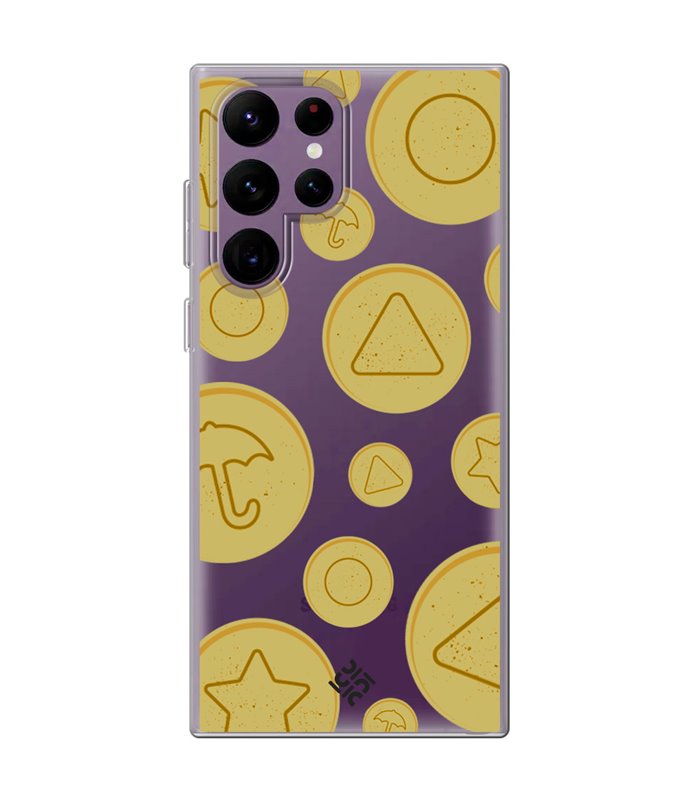 Funda para [ Samsung Galaxy S23 Ultra ] Squid Game [Galletas Dalgona Candy] de Silicona Flexible para Smartphone 