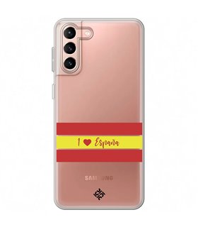 Funda para [ Samsung Galaxy S23 Plus ] Dibujo Auténtico [ I Love España ] de Silicona Flexible para Smartphone