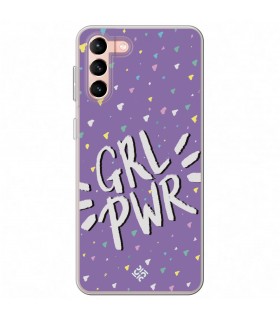 Funda para [ Samsung Galaxy S23 Plus ] Dibujo Frases Guays [ GRL Power ] de Silicona Flexible para Smartphone 