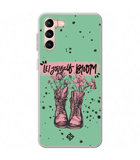 Funda para [ Samsung Galaxy S23 Plus ] Dibujo Frases Guays [ Botas Let Yourself Bloom ] de Silicona Flexible