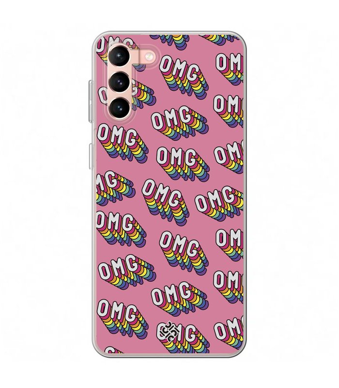 Funda para [ Samsung Galaxy S23 Plus ] Dibujo Frases Guays [ OMG ] de Silicona Flexible para Smartphone 