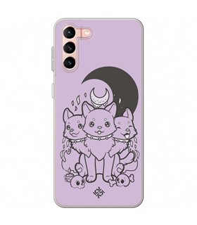 Funda para [ Samsung Galaxy S23 Plus ] Dibujo Gotico [ Cute Cancerbero ] de Silicona Flexible para Smartphone 