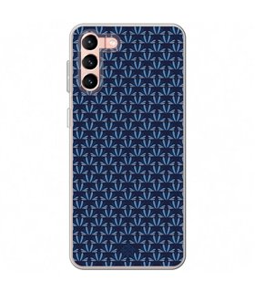 Funda para [ Samsung Galaxy S23 Plus ] Dibujo Japones [ Patron Abstracto Loto Azul ] de Silicona Flexible 