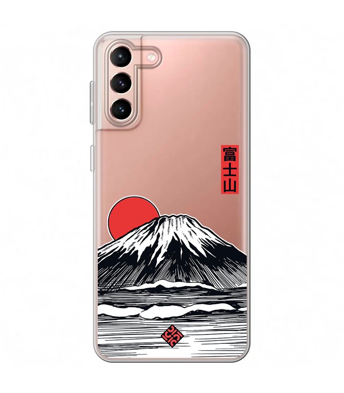 Funda para [ Samsung Galaxy S23 Plus ] Dibujo Japones [ Monte Fuji ] de Silicona Flexible para Smartphone 