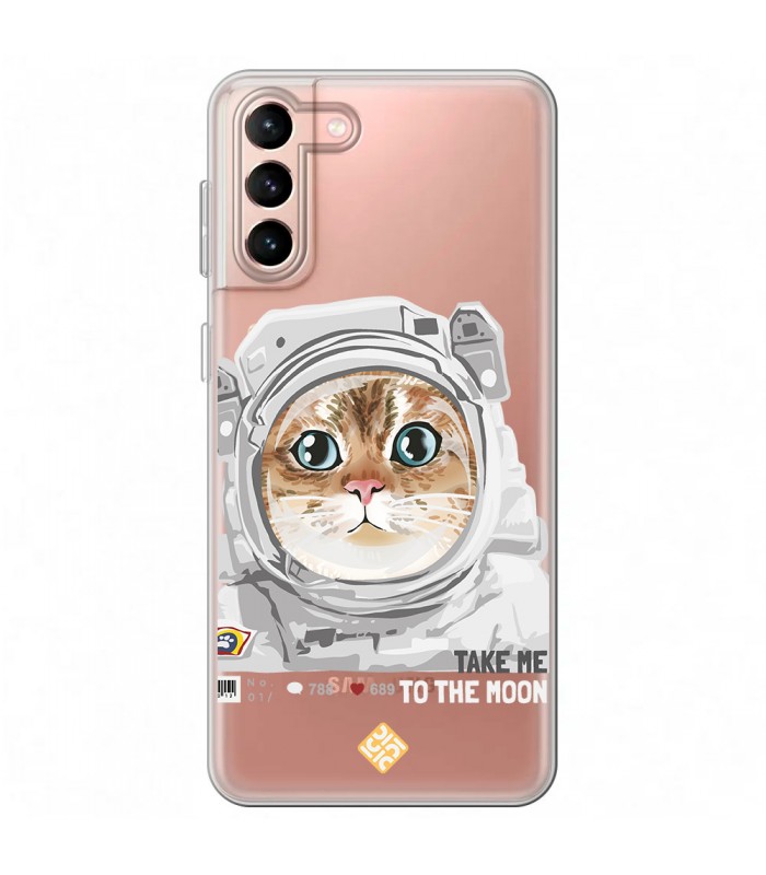 Funda para [ Samsung Galaxy S23 Plus ] Dibujo Mascotas [ Gato Astronauta - Take Me To The Moon ] 