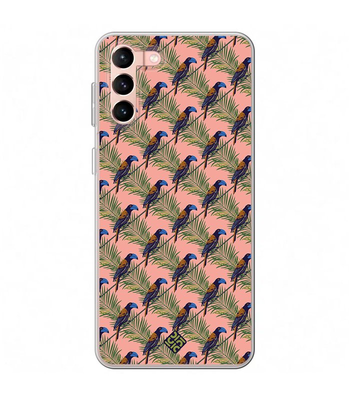 Funda para [ Samsung Galaxy S23 Plus ] Dibujo Mascotas [ Estampado Tropical - Pájaro de Madagascar ] 