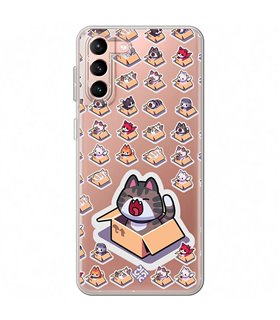 Funda para [ Samsung Galaxy S23 Plus ] Dibujo Mascotas [ Gatos en Cajas ] de Silicona Flexible para Smartphone 