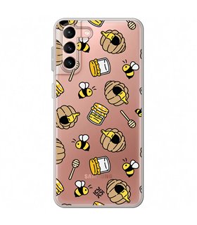 Funda para [ Samsung Galaxy S23 Plus ] Dibujo Mascotas [ Miel y Abejas ] de Silicona Flexible para Smartphone 