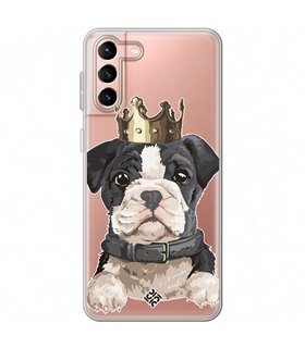 Funda para [ Samsung Galaxy S23 Plus ] Dibujo Mascotas [ Perrito King ] de Silicona Flexible para Smartphone 