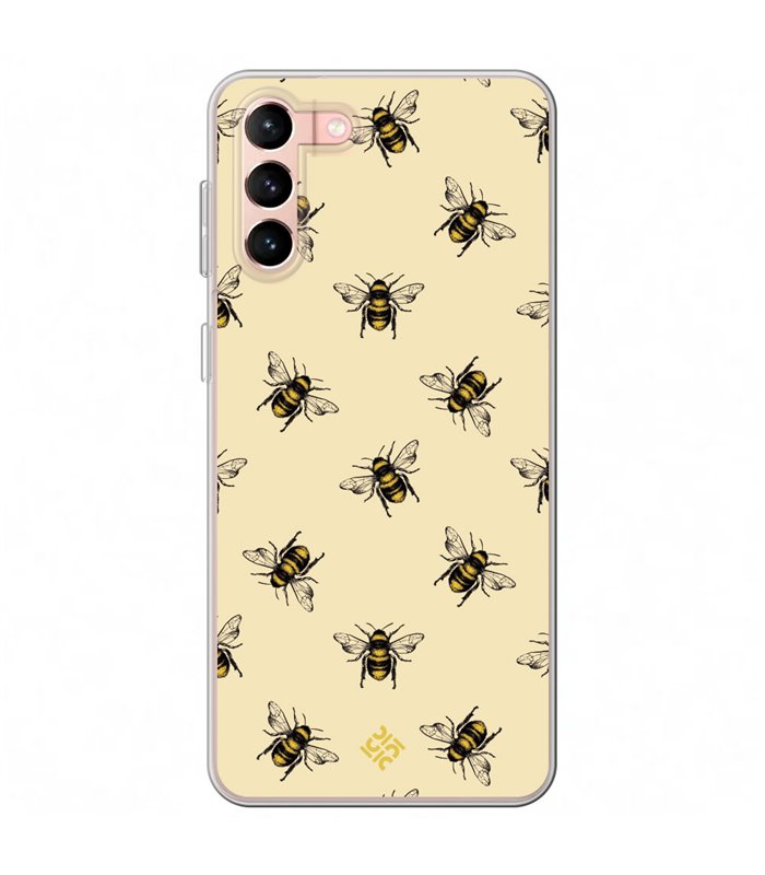 Funda para [ Samsung Galaxy S23 Plus ] Dibujo Mascotas [ Abejas Ilustracion ] de Silicona Flexible para Smartphone