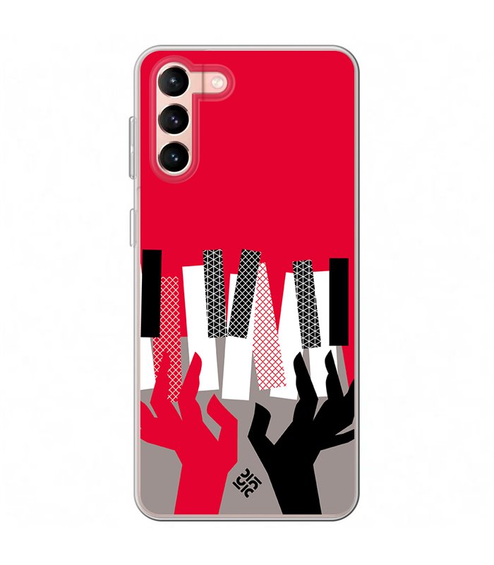 Funda para [ Samsung Galaxy S23 Plus ] Diseño Música [ Tocando el Piano ] de Silicona Flexible para Smartphone 