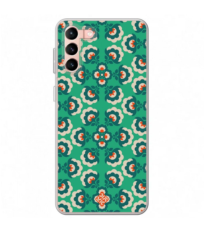 Funda para [ Samsung Galaxy S23 Plus ] Dibujos Retro [ Algodones Verdes - Caleidoscopio ] de Silicona