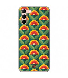 Funda para [ Samsung Galaxy S23 Plus ] Dibujos Retro [ Diseño Flor - Retro ] de Silicona Flexible