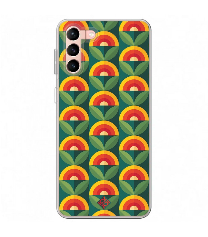 Funda para [ Samsung Galaxy S23 Plus ] Dibujos Retro [ Diseño Flor - Retro ] de Silicona Flexible