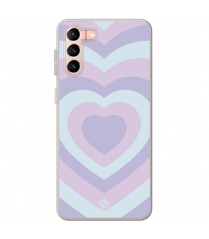 Funda para [ Samsung Galaxy S23 Plus ] Dibujo Tendencias [ Corazones Superpuestos Tonos Pastel ] 