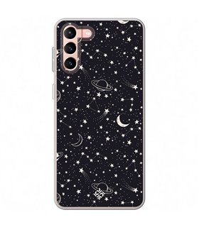 Funda para [ Samsung Galaxy S23 Plus ] Dibujo Tendencias [ Fondo Estrellado con Planetas ] de Silicona Flexible