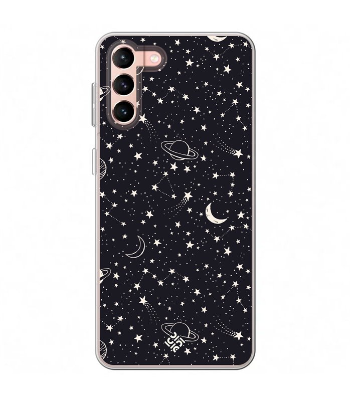 Funda para [ Samsung Galaxy S23 Plus ] Dibujo Tendencias [ Fondo Estrellado con Planetas ] de Silicona Flexible