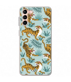 Funda para [ Samsung Galaxy S23 Plus ] Dibujo Tendencias [ Estampado de Tigres ] de Silicona Flexible para Smartphone 